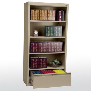 Sandusky 72 Bookcase with File Drawer BD30 361872 00 Color Tropic Sand