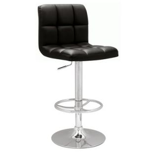 Chintaly 25 Adjustable Bar Stool with Cushion 0394 AS BLK / 0394 AS WHT Colo