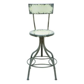 Woodland Imports Old Look Adjustable Bar Stool 5541 Color Gray