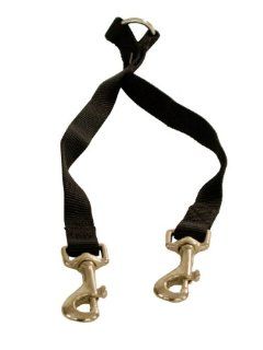 Guardian Gear Nylon 2 Way Small Dog Coupler with Nickel Plated Swivel Clip, 4 Inch, Black  Pet Leashes 