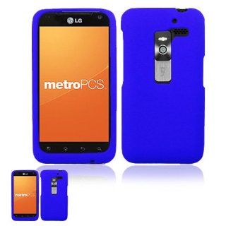 LG Esteem MS910 Blue Silicone Case Cell Phones & Accessories