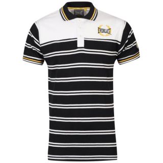 Everlast Mens 2 Pack Striped Polo Shirts   Navy/Black      Clothing