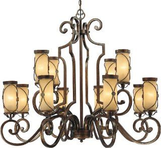 Minka Lavery 4239 288 12 Light 1 Tier Chandelier from the Atterbury Collection, Deep Flax Bronze    