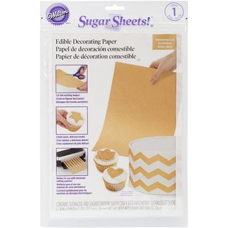 Sugar Sheet 8inx11in 1/pkg gold Shimmer