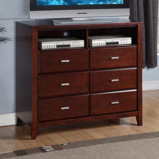 Alpine Furniture Carrington 6 Drawer Media Chest CA 11