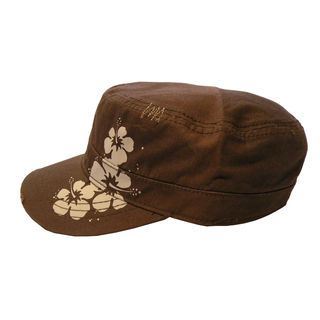 Pug Gear Pug Gear Womens Brown Floral Cadet Hat Brown Size Adjustable