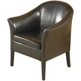 Armen Living Leather Chair LCMC001CLBC Finish Brown