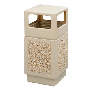 Safco Products Canmeleon Side Open Square Receptacle, 38 Gal 9472NC Color Tan