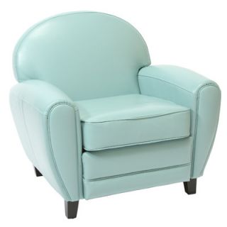 Home Loft Concept Lorenz Leather Cigar Chair NFN1322 Color Teal Blue