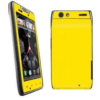 Motorola Droid Razr XT912 Vinyl Decal Protection Skin Hot Yellow Cell Phones & Accessories
