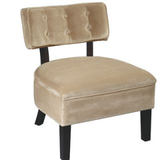 Ave Six Curves Button Chair CVS263 C12 Fabric Coffee Velvet  Fabric