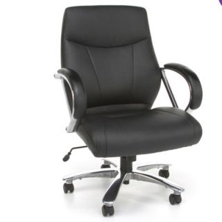 OFM Mid Back Synthetic Leather Executive Office Chair with Arms 811 LX BLACK 