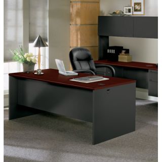 HON 438000 Series 72 W Double Pedestal Executive Desk 38180 Finish Light Gray