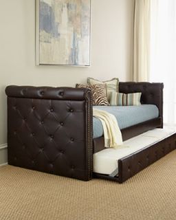 Raven Tufted Leather Daybed