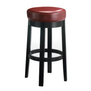 Sunpan Modern Cedric 30 Swivel Bar Stool with Cushion 5592 Seat Color Oxblood