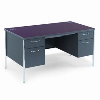 HON Mentor Series Double Pedestal Desk with Soft Radius Edge Corner HON88962NS