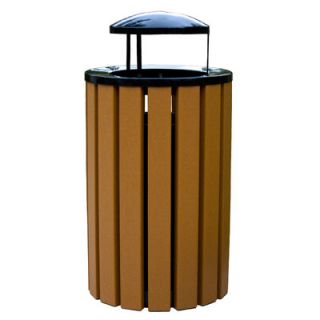 Select Site Furnishings Eco Style Receptacle ECR36 Material Ipe Hardwood, To