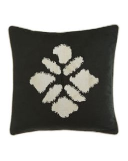 Charcoal Pillow with Ivory Embroidery, 18Sq.   DKNYPure