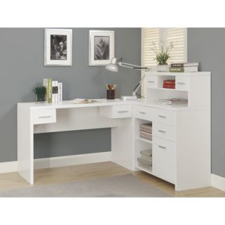 Monarch Specialties Inc. Corner Desk with Hutch I 7028 / I 7018 Finish Warm 