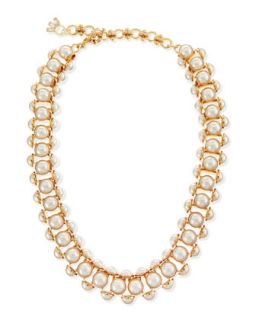 Deco Faux Pearl Chain Necklace   Lee Angel