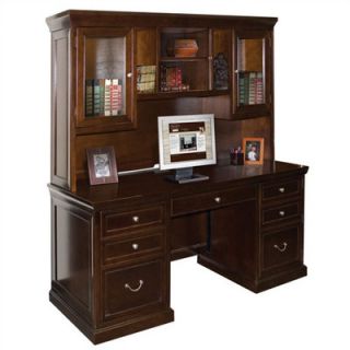 kathy ireland Home by Martin Furniture Fulton Computer Credenza with Hutch FL