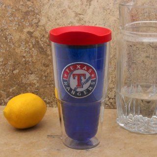 MLB Tervis Tumbler Texas Rangers 24oz. Color Tumbler Pro with Travel Lid Sports & Outdoors