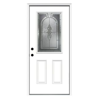 ReliaBilt Decorative Inswing Fiberglass Entry Door (Common 80 in x 36 in; Actual 81.75 in x 37 in)