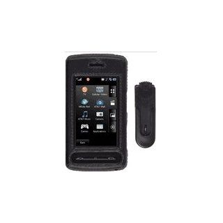 Black Leather Case w/ Belt Clip for LG Vu CU920 CU915 Cell Phones & Accessories