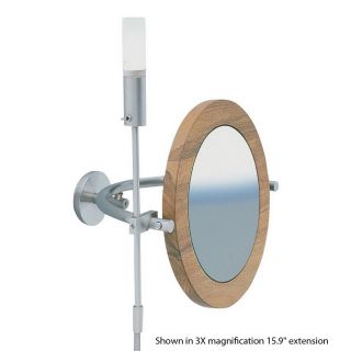 WS Bath Collections Mirror Pure Stainless Steel Magnifying Wall Mounted Vanity Mirror