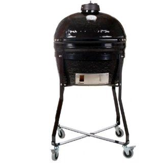 Primo Ceramic Charcoal Smoker Grill On Cradle   Oval Junior  Patio, Lawn & Garden