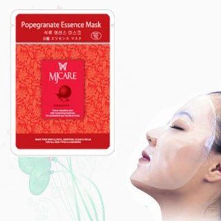 Natural Beauty Pomegranate Essence Full Face Mask 10 Pcs  Facial Masks  Beauty