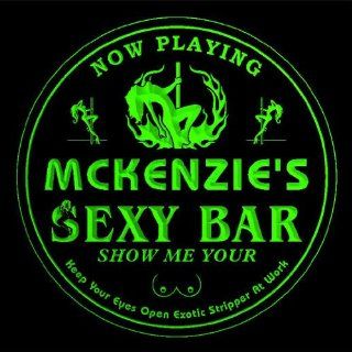 4x ccqk1490 g MCKENZIE'S Sexy Girl Stripper Bar Beer 3D Engraved Drink Coasters Kitchen & Dining