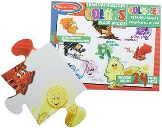 24 piece Deluxe Bilingual Colors Cardboard Floor Puzzle Toys & Games