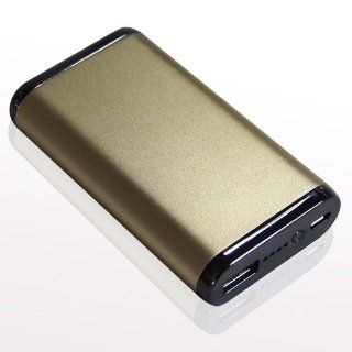 Gold Slim 5000mAh Power Bank / External Battery Pack/ External Battery Charger for The Latest Apple iPhone 5s 5c 5 [OEM CABLE REQUIRED], iPhone 4 4s 3Gs 3G, iPod Touch, the new iPad, iPad2, all versions and series; Samsung Galaxy s4/S3/S2/S/Note 3 2; HTC T