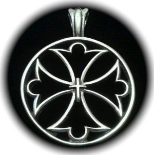 925 Sterling Silver Cross in Circle Pendant Jewelry