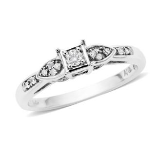ct t w diamond square promise ring in 10k white gold size 7 $ 329 00
