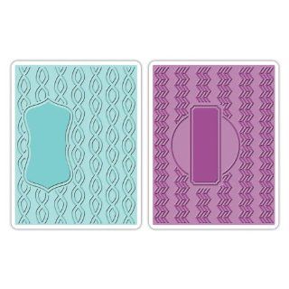 Sizzix Textured Impressions Embossing Folders 2/Pkg Sassy & Circle Labels