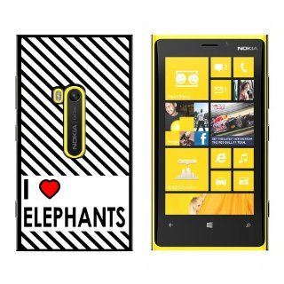 I Love Heart Elephants   Snap On Hard Protective Case for Nokia Lumia 920 Cell Phones & Accessories