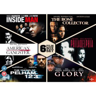 Denzel Washington The Taking of Pelham 123 / American Gangster / Inside Man / The Bone Collector / Philadelphia / Glory      DVD