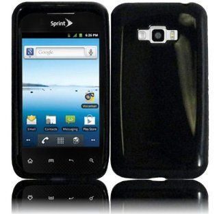 VMG LG Optimus Elite LS696 TPU Gel Skin Case Cover   BLACK SOLID COLOR Premiu Cell Phones & Accessories