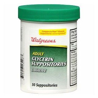  Adult Glycerin Suppositories Laxative, 50 ea Health & Personal Care