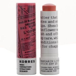 Korres Lip Butter Stick SPF15   Peach      Health & Beauty