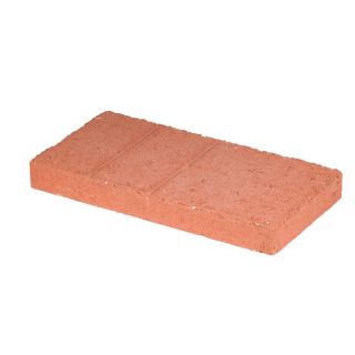 Fulton Red Brickface Patio Stone (Common 8 in x 16 in; Actual 8 in H x 15.5 in L)
