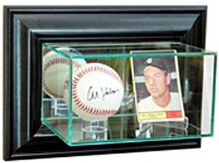 Perfect Cases Wall Mounted Card/Baseball Display BLACK 7 X 5 X 4  Baseball Equipment  Sports & Outdoors