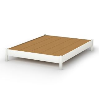 South Shore Furniture Step One Pure White Queen Platform Bed