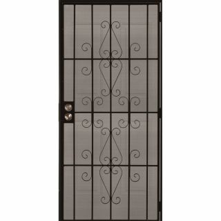 Gatehouse Achilles Black Steel Security Door (Common 36 in x 81 in; Actual 39 in x 82 in)