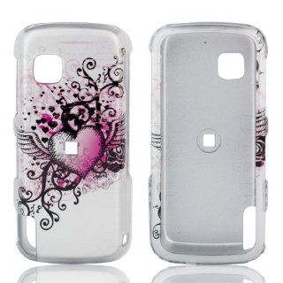Hard Plastic Snap on Cover Fits Nokia 5230 Nuron Hearts Plus A Free LCD Screen Protector T Mobile Cell Phones & Accessories