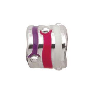 Persona Sterling Silver Purple and Pink Stripe Bead   Zales
