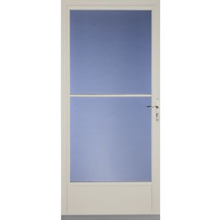 Pella Poplar White Mid View Tempered Glass Storm Door (Common 81 in x 36 in; Actual 80.78 in x 37 in)