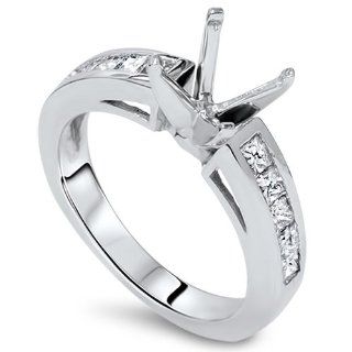 .50CT Princess Cut Cathedral Engagement Ring Setting Jewelry